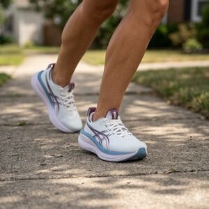 Asics Gel-Nimbus 28 Arctic Blue/Velvet Purple Shoes 1012B899-101 Women's 7 *NEW*